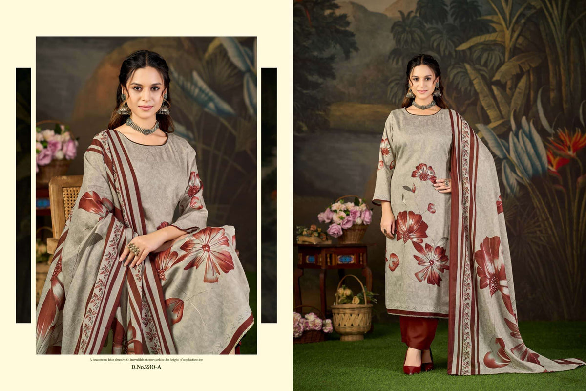 Radhika Kayka 230 Zam Cotton Designer Print Dress Material