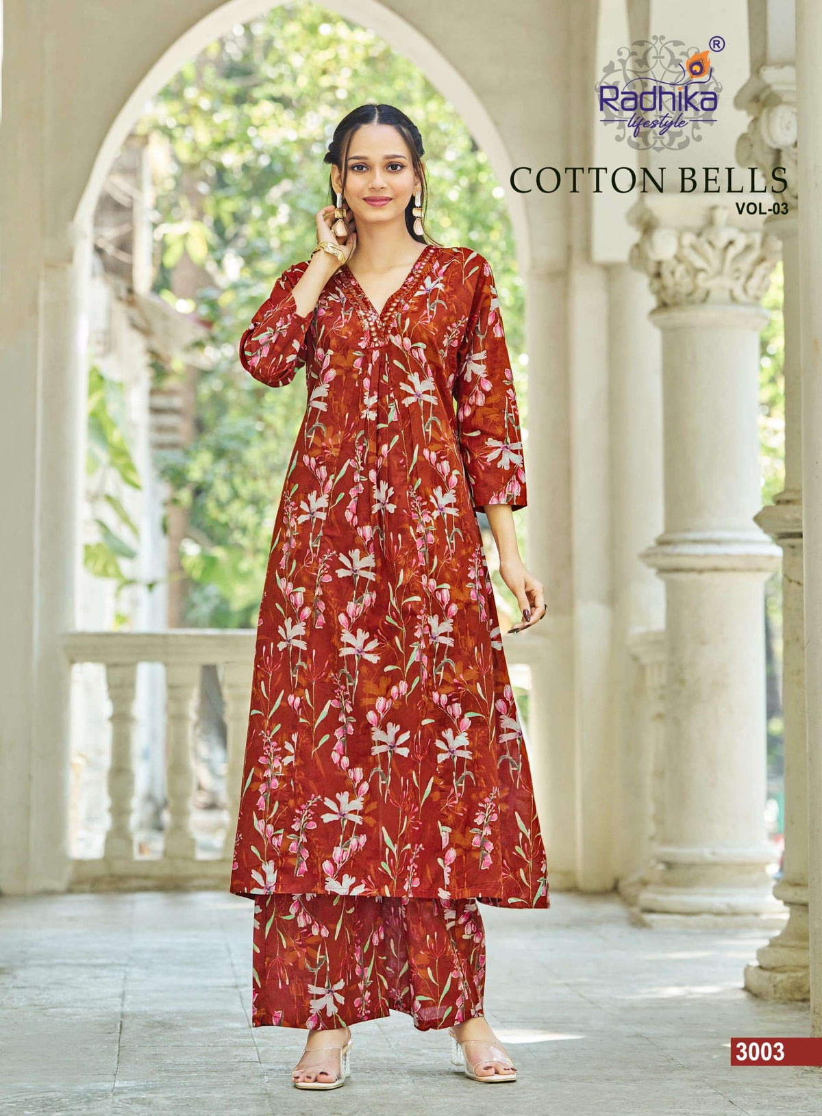 RADHIKA LIFESTYLE COTTON BELLS VOL - 3 Kurti Pant Set Wholesale Catalogue - Amrah Wholesale