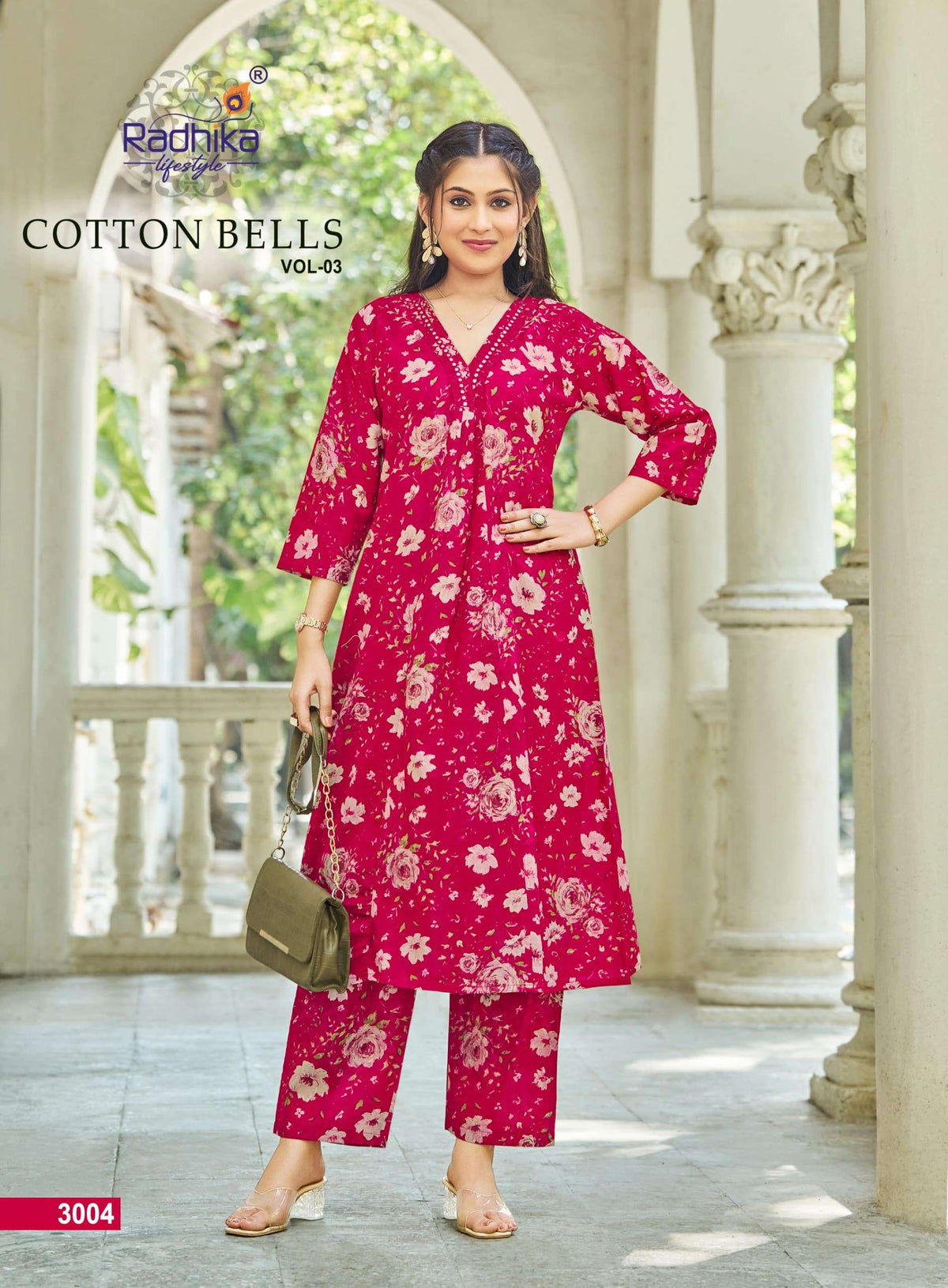 RADHIKA LIFESTYLE COTTON BELLS VOL - 3 Kurti Pant Set Wholesale Catalogue - Amrah Wholesale