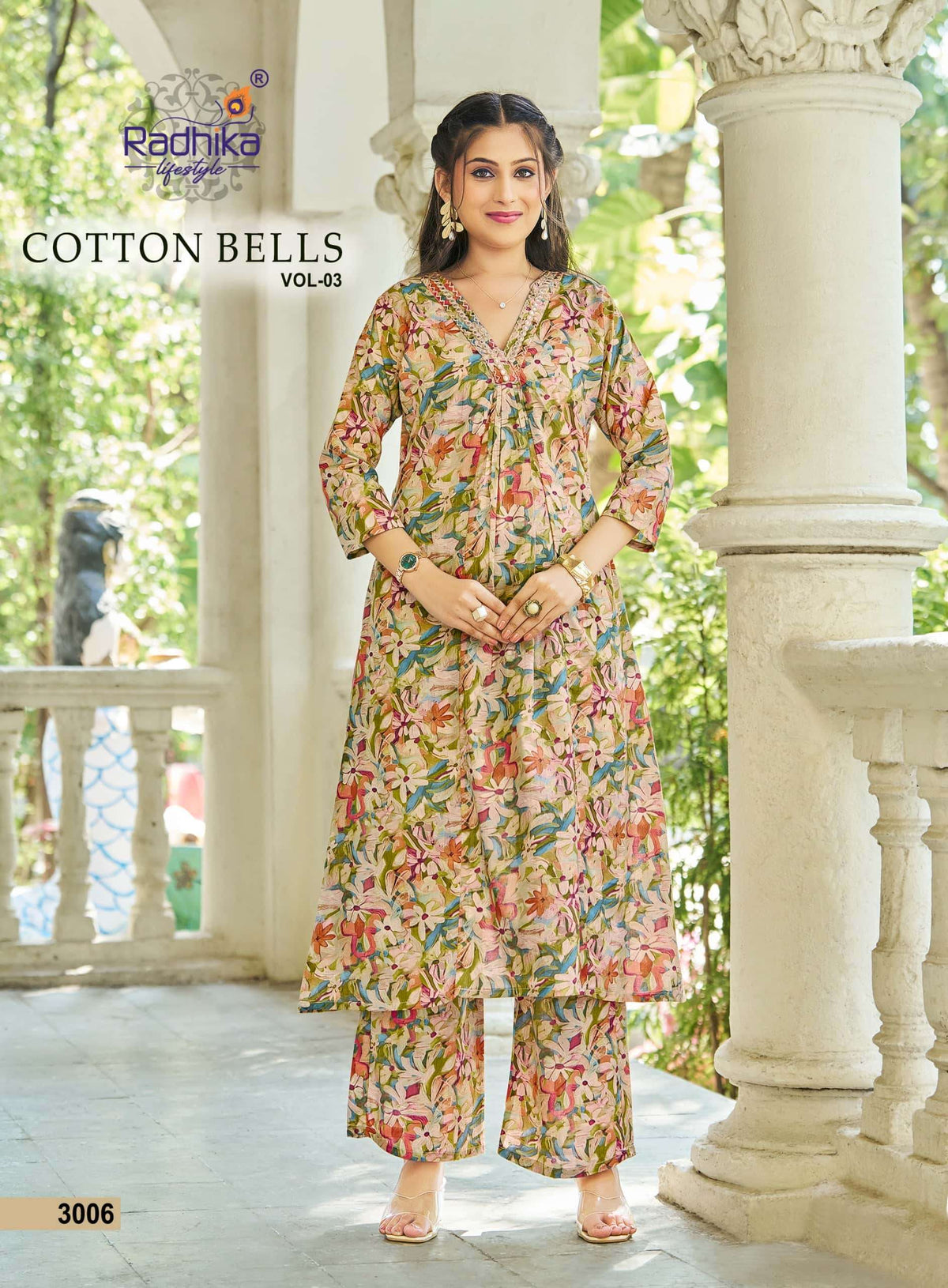 RADHIKA LIFESTYLE COTTON BELLS VOL - 3 Kurti Pant Set Wholesale Catalogue - Amrah Wholesale