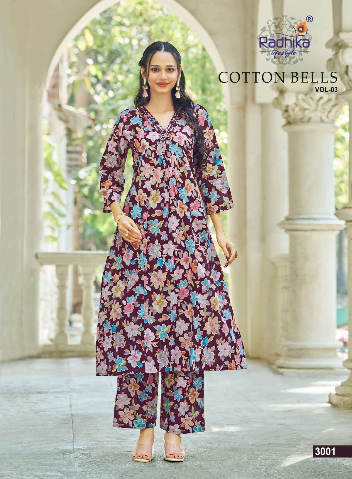 RADHIKA LIFESTYLE COTTON BELLS VOL - 3 Kurti Pant Set Wholesale Catalogue - Amrah Wholesale