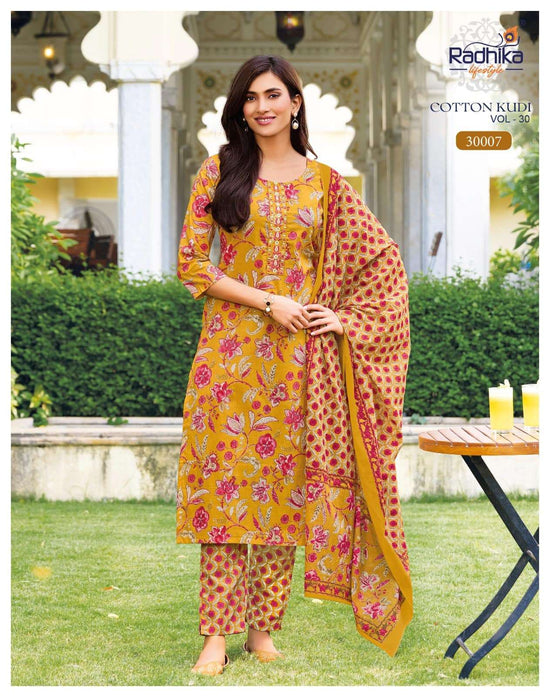 Radhika Lifestyle Cotton Kudi Vol 30 Pure Cotton Salwar Suit Set