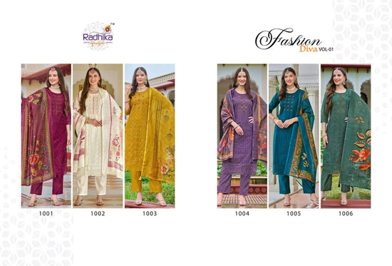 Radhika Lifestyle Fashion Diva Vol-1 Chanderi Silk Salwar Suit Set - Amrah Wholesale