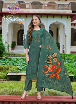Radhika Lifestyle Fashion Diva Vol-1 Chanderi Silk Salwar Suit Set - Amrah Wholesale