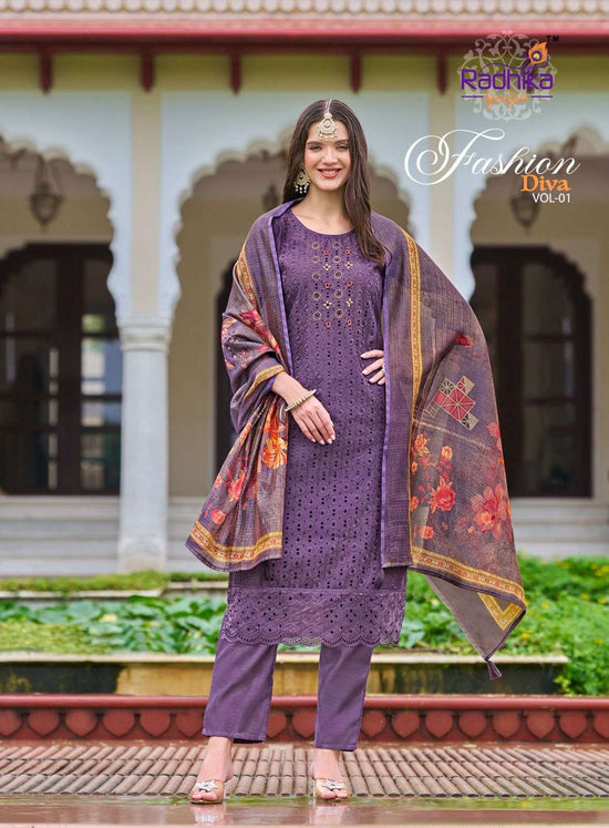 Radhika Lifestyle Fashion Diva Vol-1 Chanderi Silk Salwar Suit Set - Amrah Wholesale