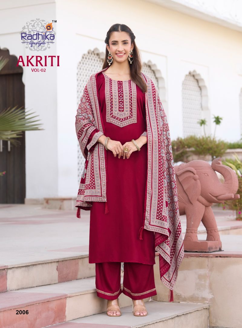 Radhika Lifestyle Radhika Akriti Vol 2 Gaji Silk Suit Set