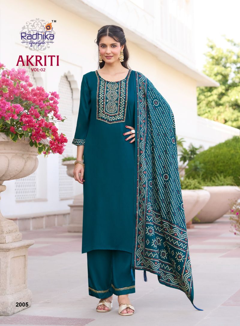 Radhika Lifestyle Radhika Akriti Vol 2 Gaji Silk Suit Set