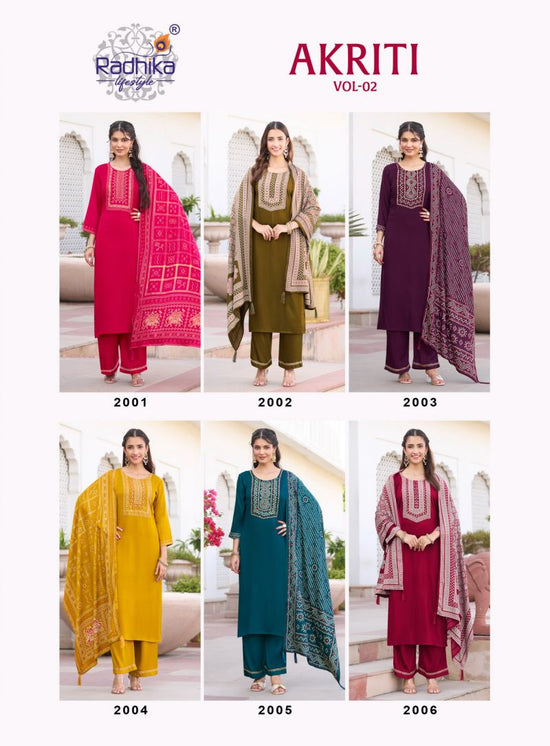 Radhika Lifestyle Radhika Akriti Vol 2 Gaji Silk Suit Set