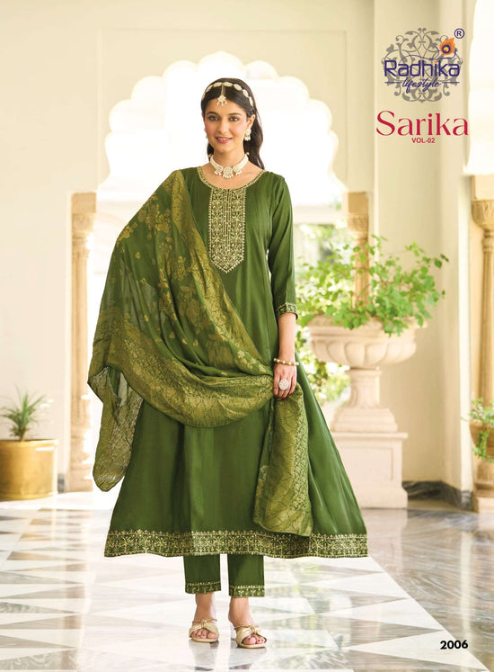 Radhika Lifestyle Sarika Vol-2 Roman Silk Anarkali Salwar Suit