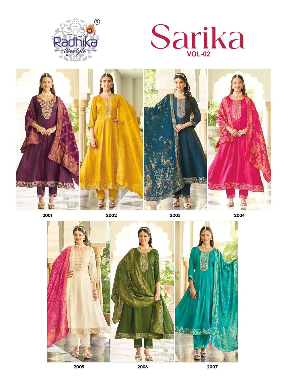 Radhika Lifestyle Sarika Vol-2 Roman Silk Anarkali Salwar Suit