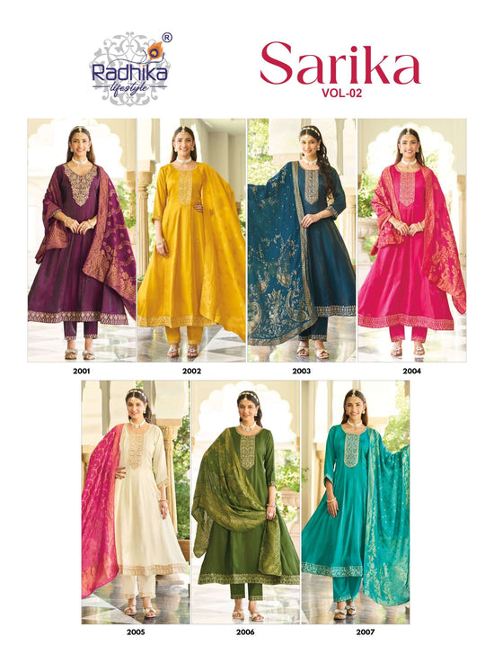 Radhika Lifestyle Sarika Vol-2 Roman Silk Anarkali Salwar Suit