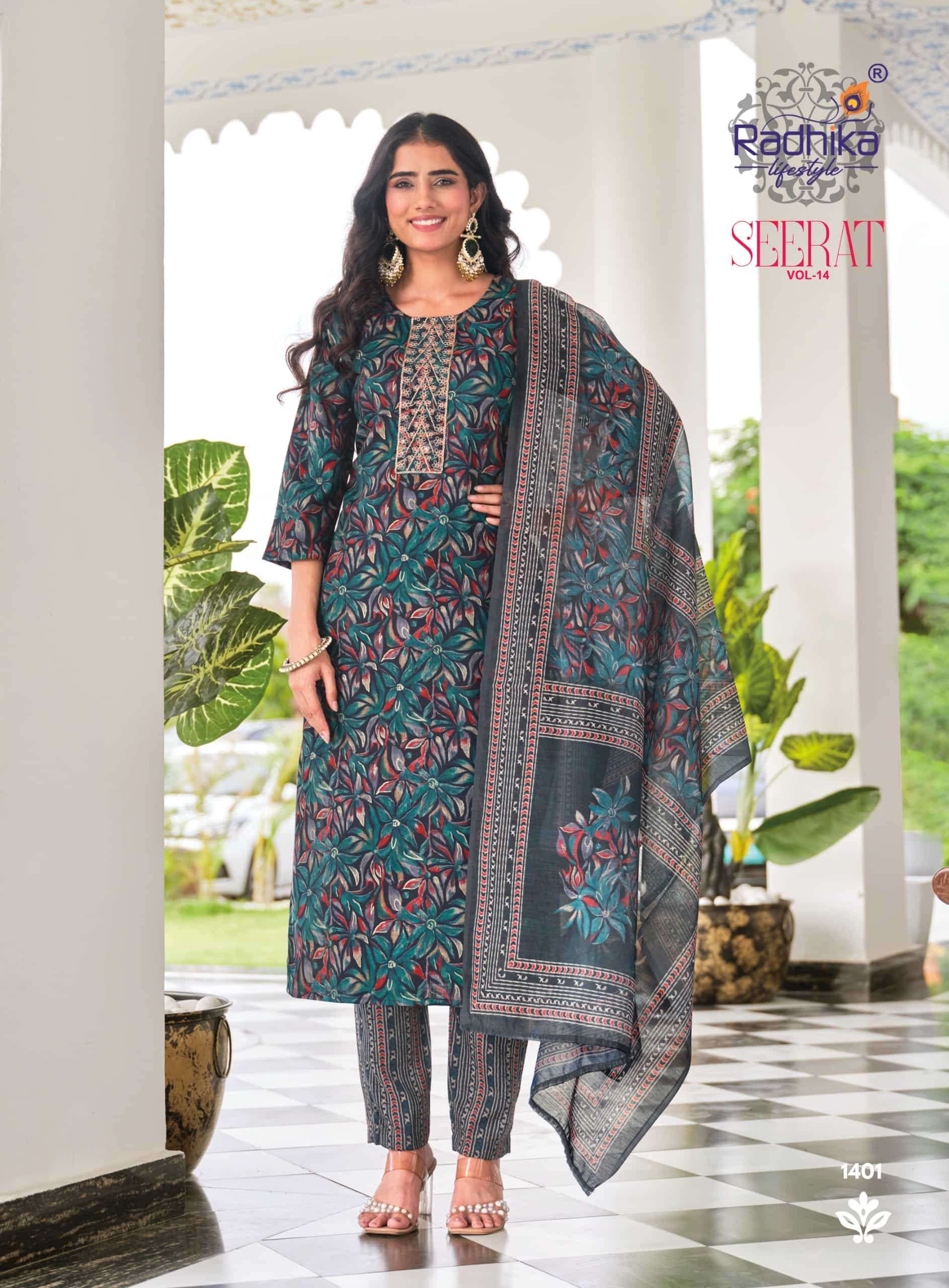 Radhika Lifestyle Seerat Vol 14 Heavy Rayon Salwar Suit Set