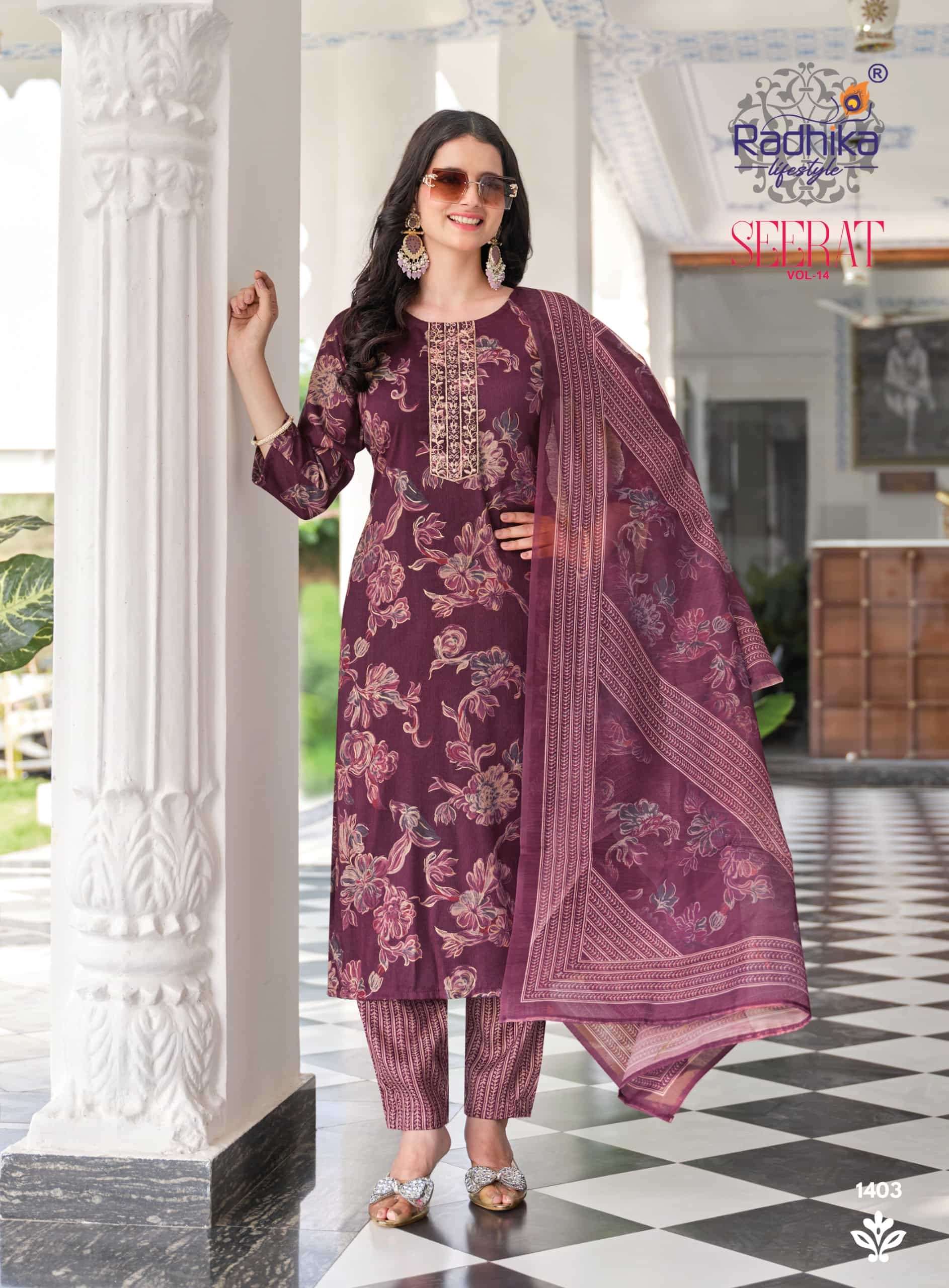Radhika Lifestyle Seerat Vol 14 Heavy Rayon Salwar Suit Set