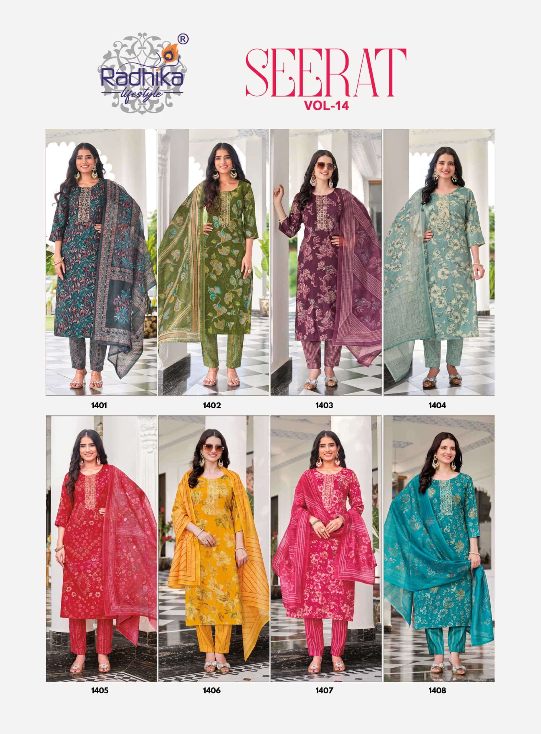 Radhika Lifestyle Seerat Vol 14 Heavy Rayon Salwar Suit Set