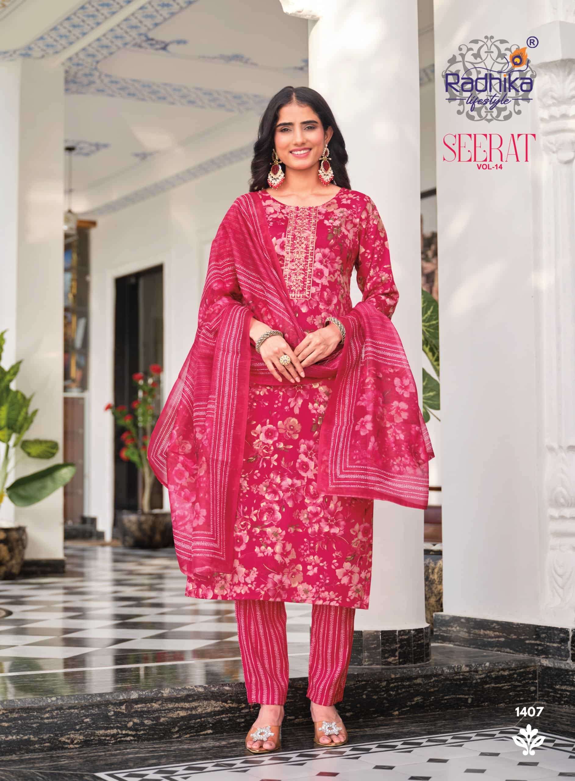 Radhika Lifestyle Seerat Vol 14 Heavy Rayon Salwar Suit Set