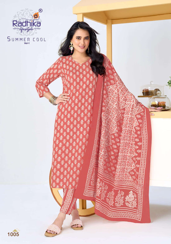 RADHIKA LIFESTYLE SUMMER COOL VOL-1 Cotton Printed Stitched Salwar Suit Set