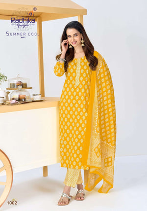 RADHIKA LIFESTYLE SUMMER COOL VOL-1 Cotton Printed Stitched Salwar Suit Set - Amrah Wholesale