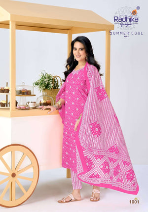 RADHIKA LIFESTYLE SUMMER COOL VOL-1 Cotton Printed Stitched Salwar Suit Set - Amrah Wholesale