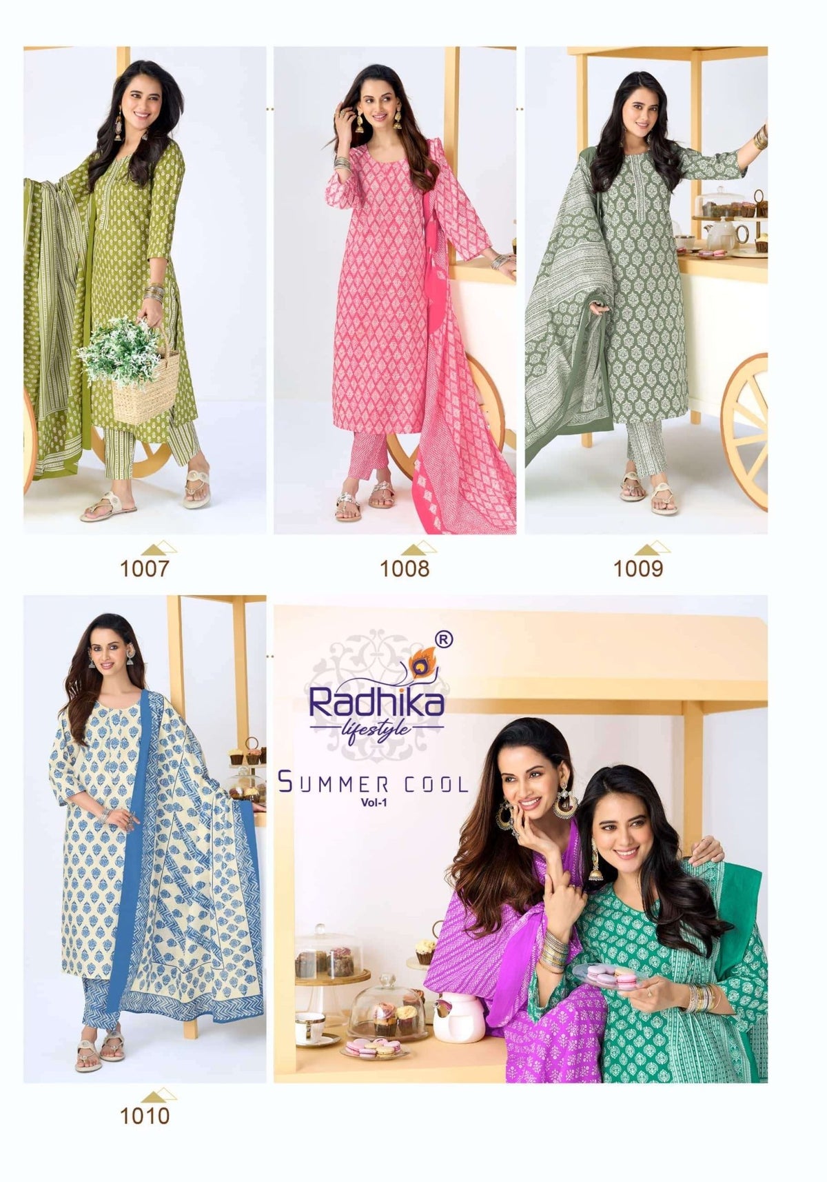 RADHIKA LIFESTYLE SUMMER COOL VOL-1 Cotton Printed Stitched Salwar Suit Set - Amrah Wholesale
