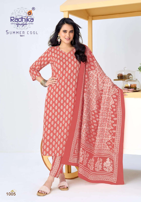 RADHIKA LIFESTYLE SUMMER COOL VOL-1 Cotton Printed Stitched Salwar Suit Set - Amrah Wholesale