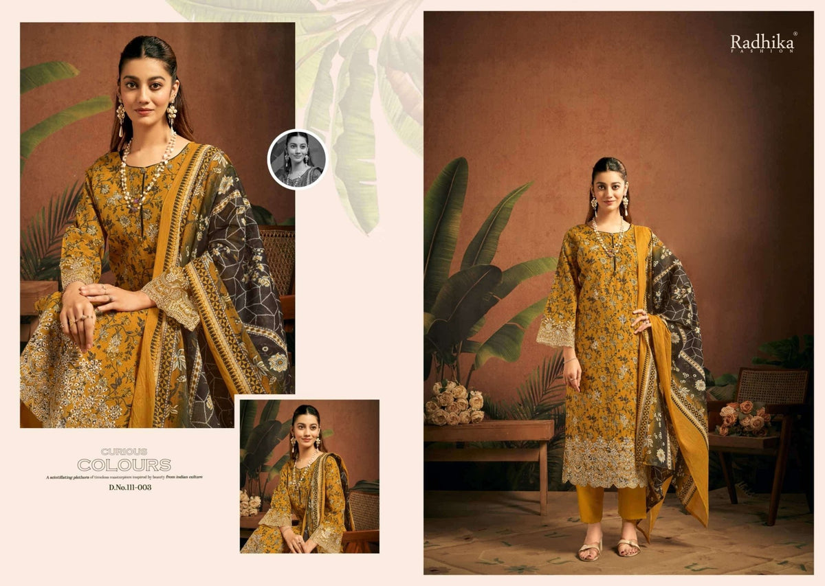Radhika Saira Lawn Cotton Dress Material - Amrah Wholesale