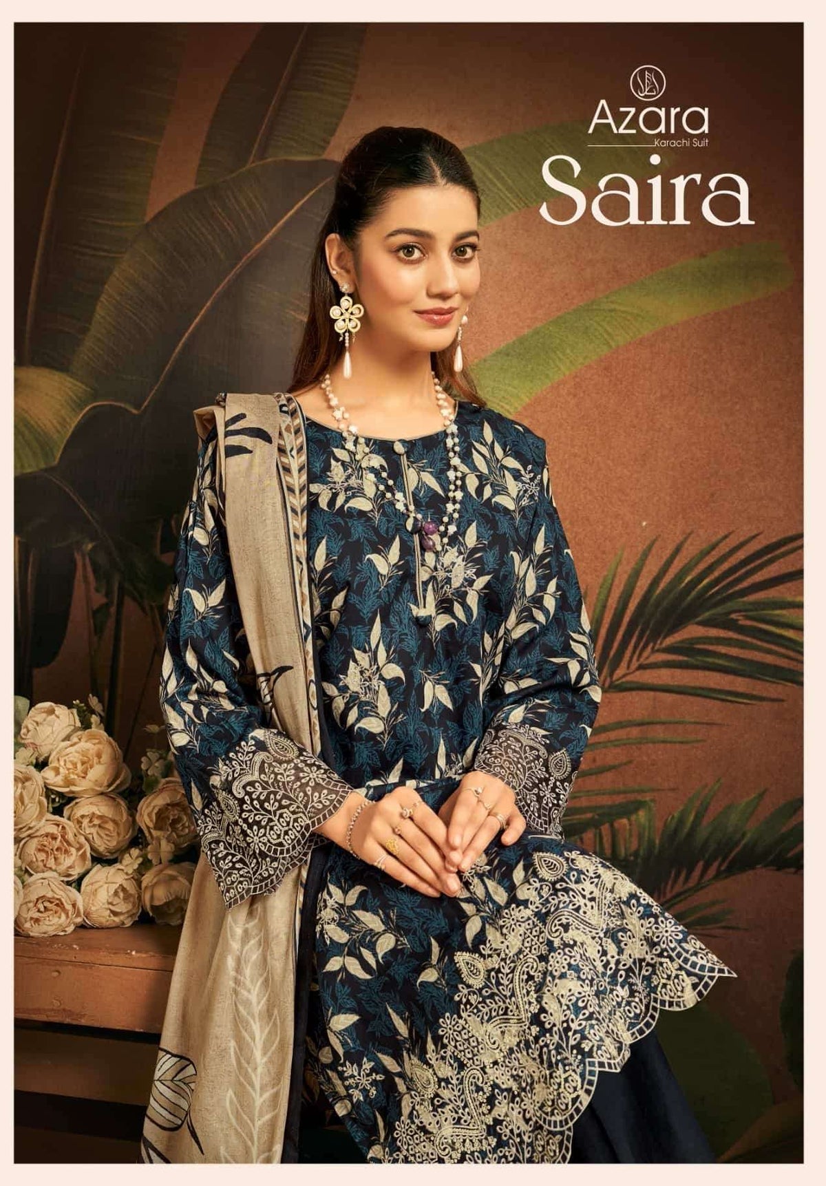 Radhika Saira Lawn Cotton Dress Material - Amrah Wholesale