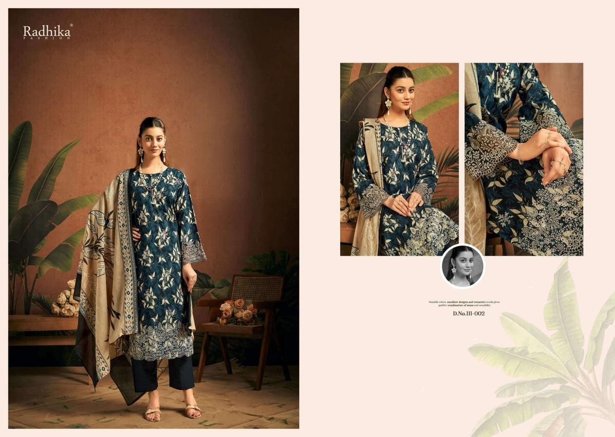 Radhika Saira Lawn Cotton Dress Material - Amrah Wholesale