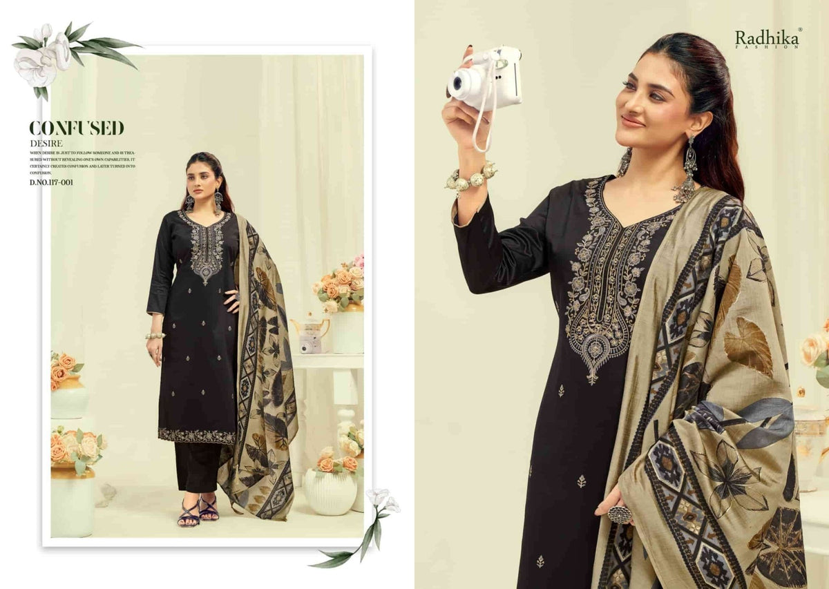 Radhika Shafinaz Vol 2 Pure Heavy Zam Cotton Unstitched Pakistani Suit - Amrah Wholesale