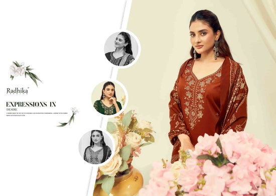 Radhika Shafinaz Vol 2 Pure Heavy Zam Cotton Unstitched Pakistani Suit - Amrah Wholesale