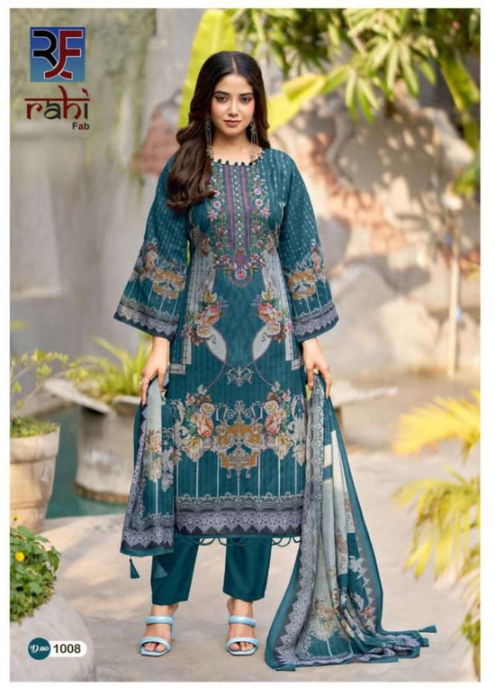 Rahi Fab Red Orchid Pure Cotton Pakistani Suit - Amrah Wholesale