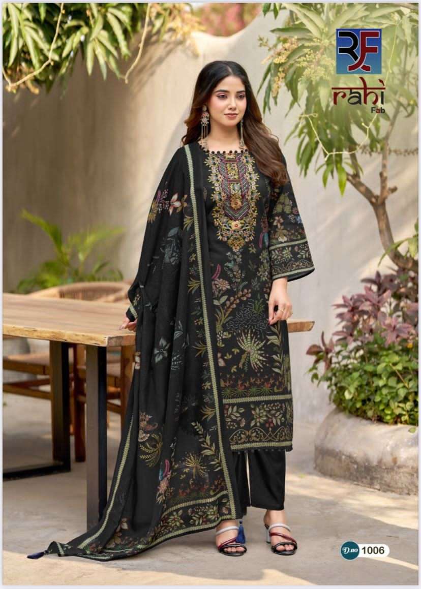 Rahi Fab Red Orchid Pure Cotton Pakistani Suit - Amrah Wholesale