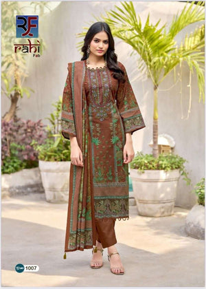 Rahi Fab Red Orchid Pure Cotton Pakistani Suit - Amrah Wholesale