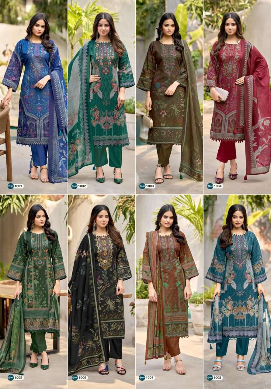 Rahi Fab Red Orchid Pure Cotton Pakistani Suit - Amrah Wholesale
