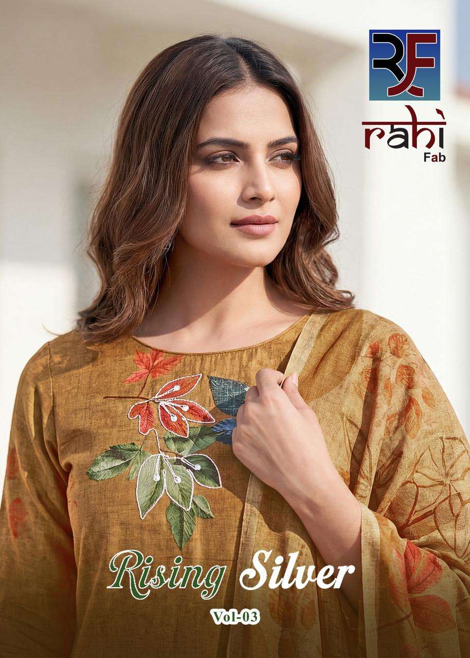 Rahi Fab Rising Silver Vol 3 Readymade Cotton 3 Piece Salwar Suit Set