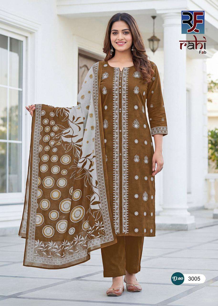 Rahi Fab Rising Silver Vol 3 Readymade Cotton 3 Piece Salwar Suit Set