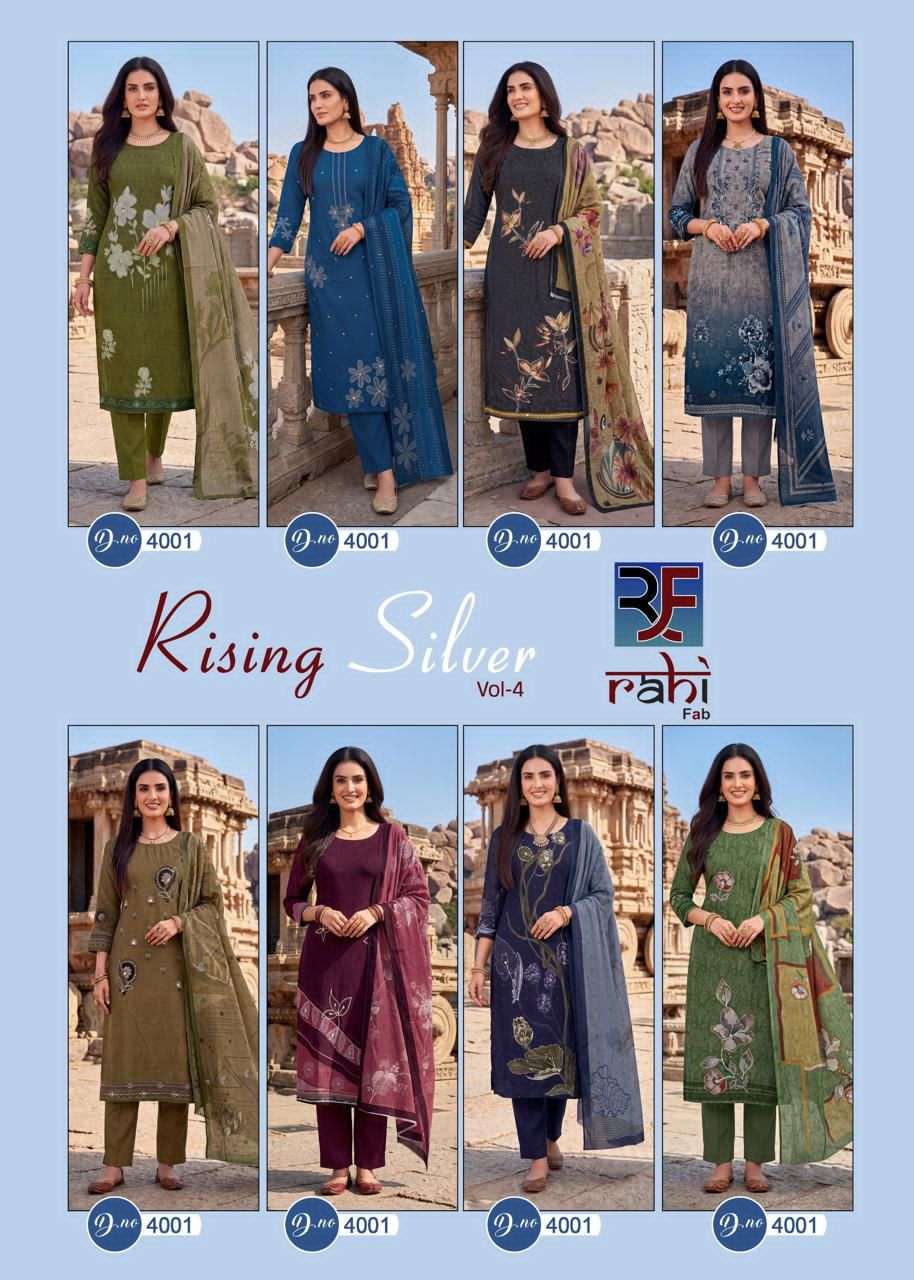 Rahi Fab Rising Silver Vol 4 Fancy Cotton Dress Material