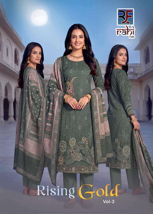 Rahi Fashion Rising Gold Vol 3 Pure Cotton Dress Material - Amrah Wholesale