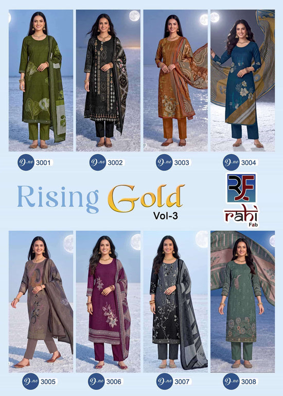 Rahi Fashion Rising Gold Vol 3 Pure Cotton Dress Material