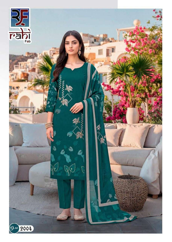 Rahi Fashion Rising Gold Vol 2 Pure Cotton Kurti Pant Dupatta Set