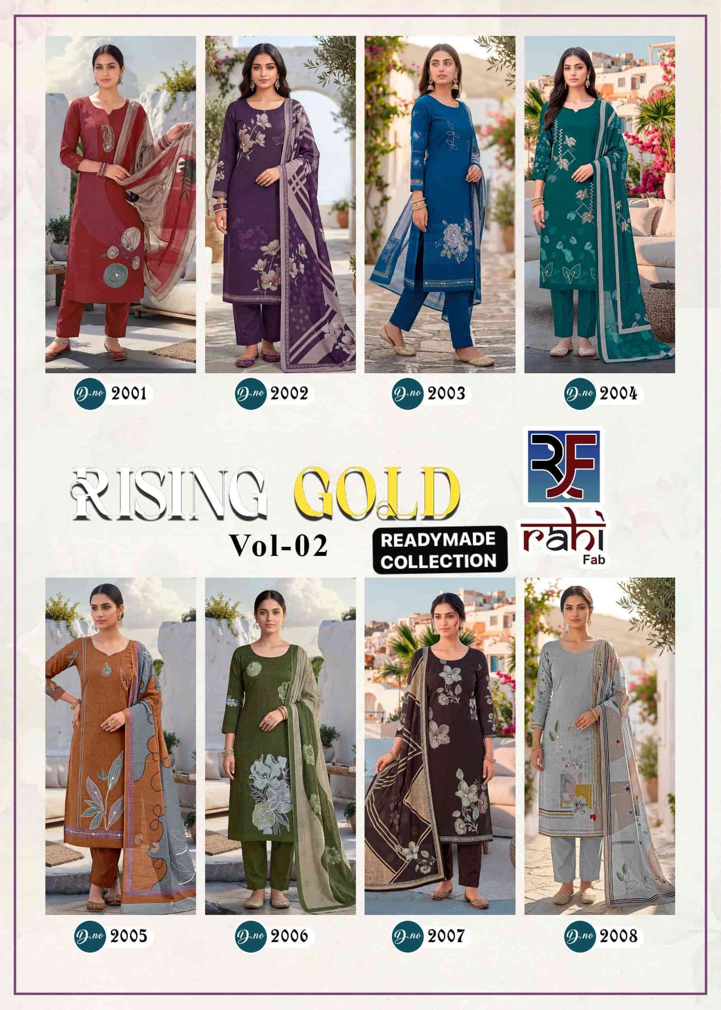 Rahi Fashion Rising Gold Vol 2 Pure Cotton Kurti Pant Dupatta Set