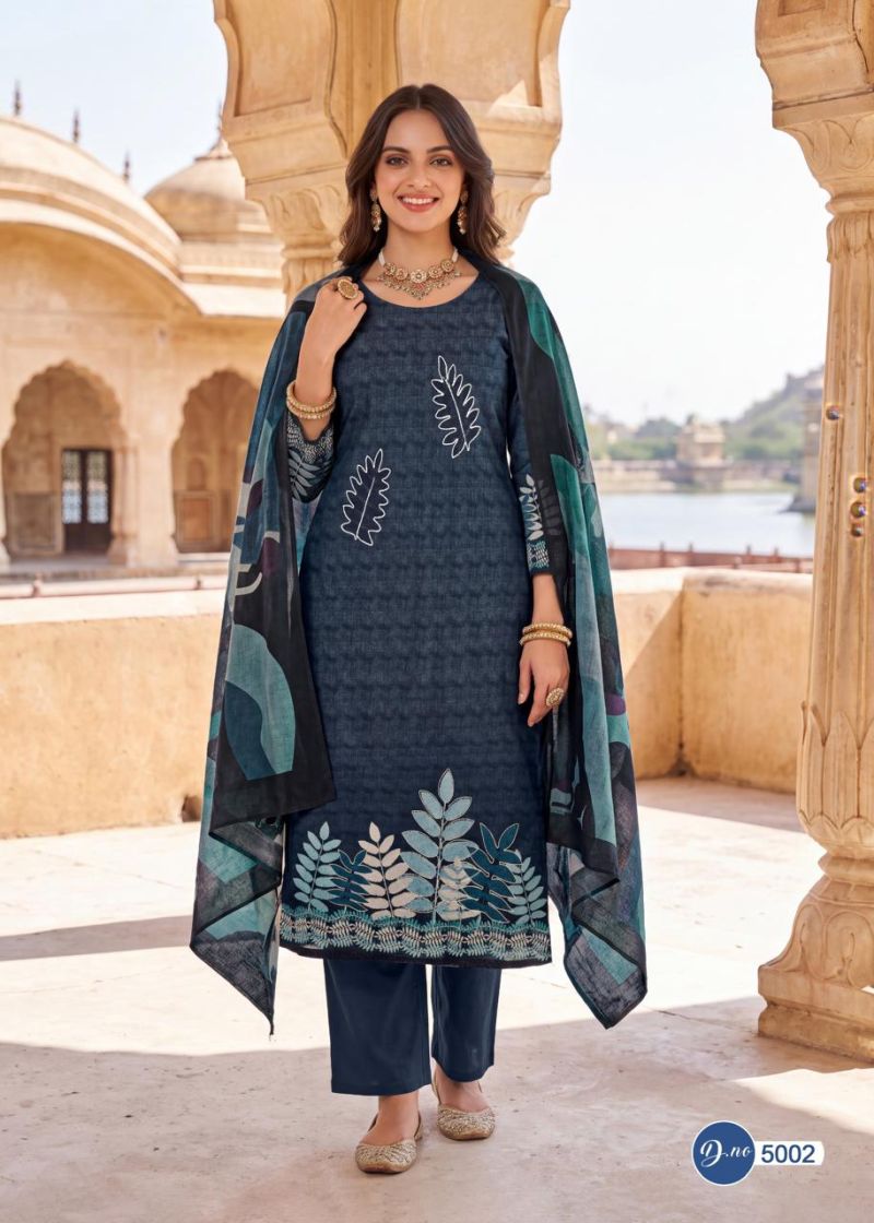 Rahi Rising Silver Vol 5 Cotton Organic Printed Dress Material