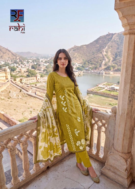 Rahi Rising Silver Vol 5 Cotton Organic Printed Dress Material