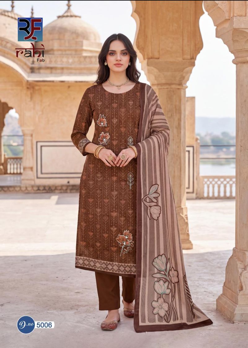 Rahi Rising Silver Vol 5 Cotton Organic Printed Dress Material