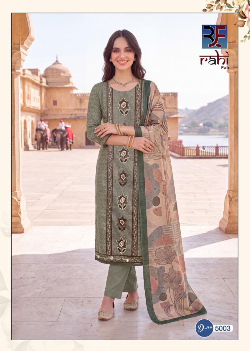 Rahi Rising Silver Vol 5 Cotton Organic Printed Dress Material
