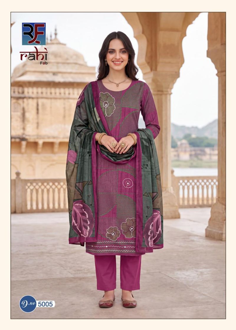 Rahi Rising Silver Vol 5 Cotton Organic Printed Dress Material