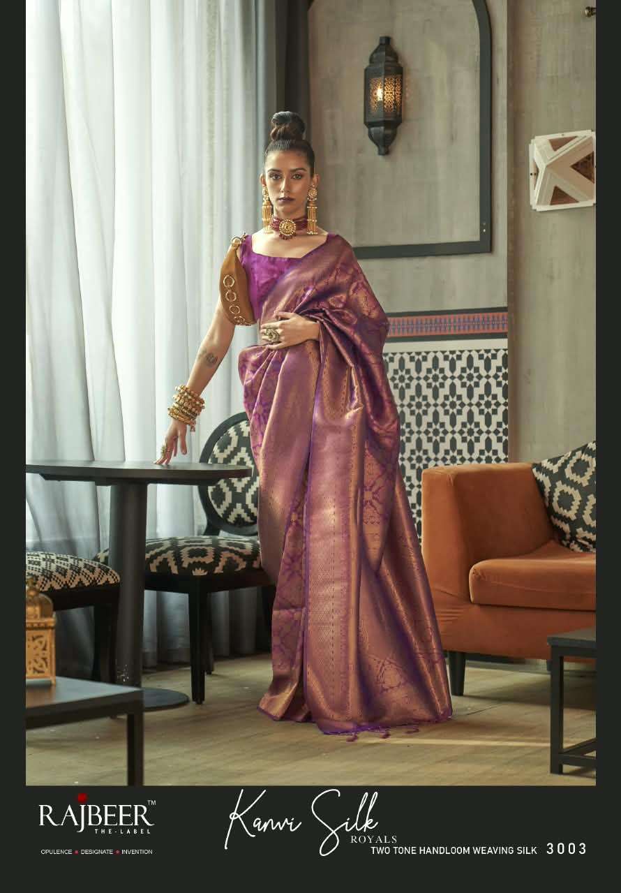 RAJBEER KANVI SILK Handloom Weaving Silk Saree