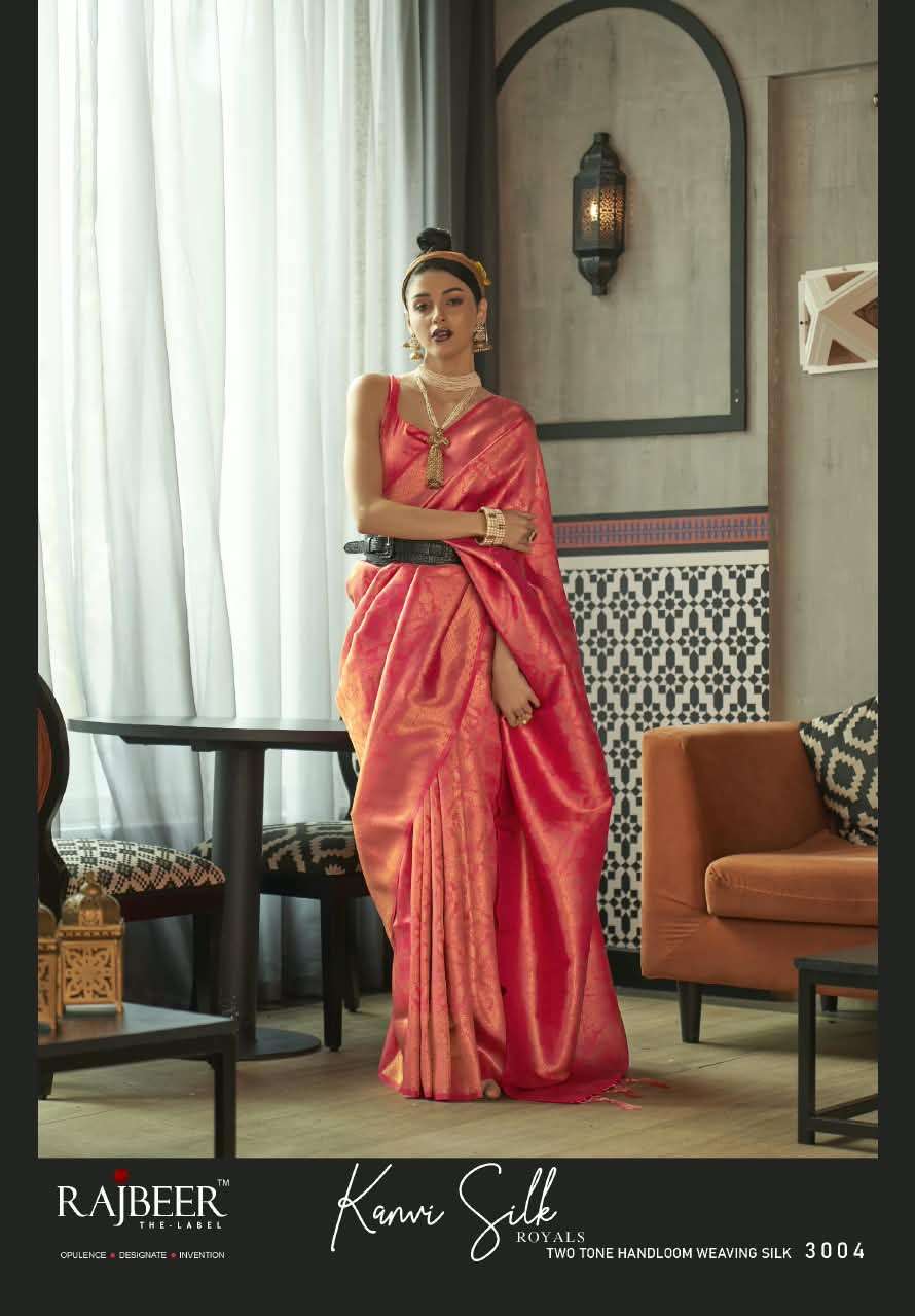 RAJBEER KANVI SILK Handloom Weaving Silk Saree