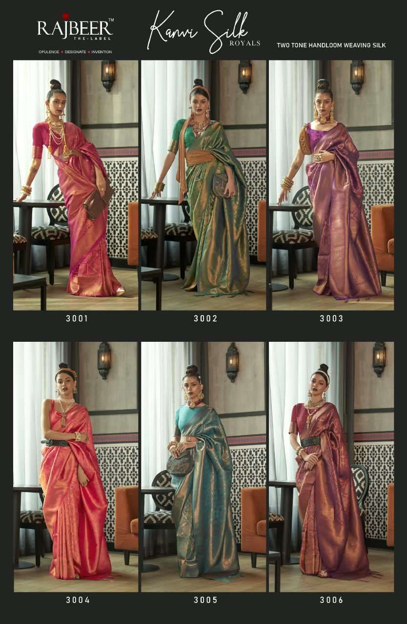 RAJBEER KANVI SILK Handloom Weaving Silk Saree