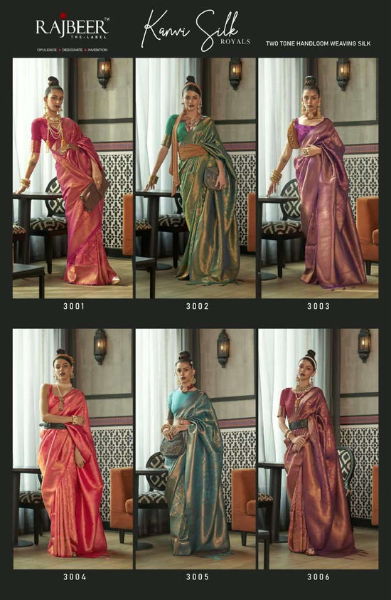 RAJBEER KANVI SILK Handloom Weaving Silk Saree