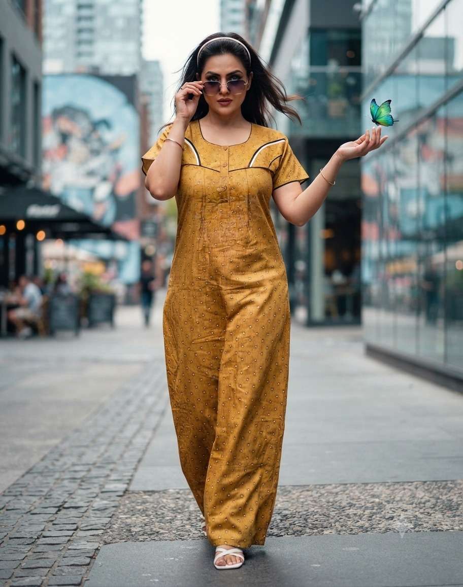 Rajnandini Feeling Nx Rayon Ghera Nighty Gown Wholesale - Amrah Wholesale